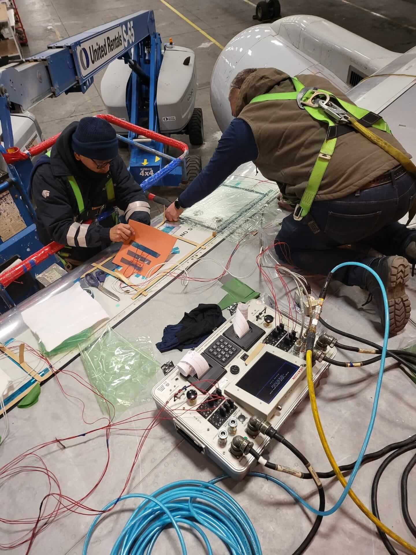 Aircraft repair in progress